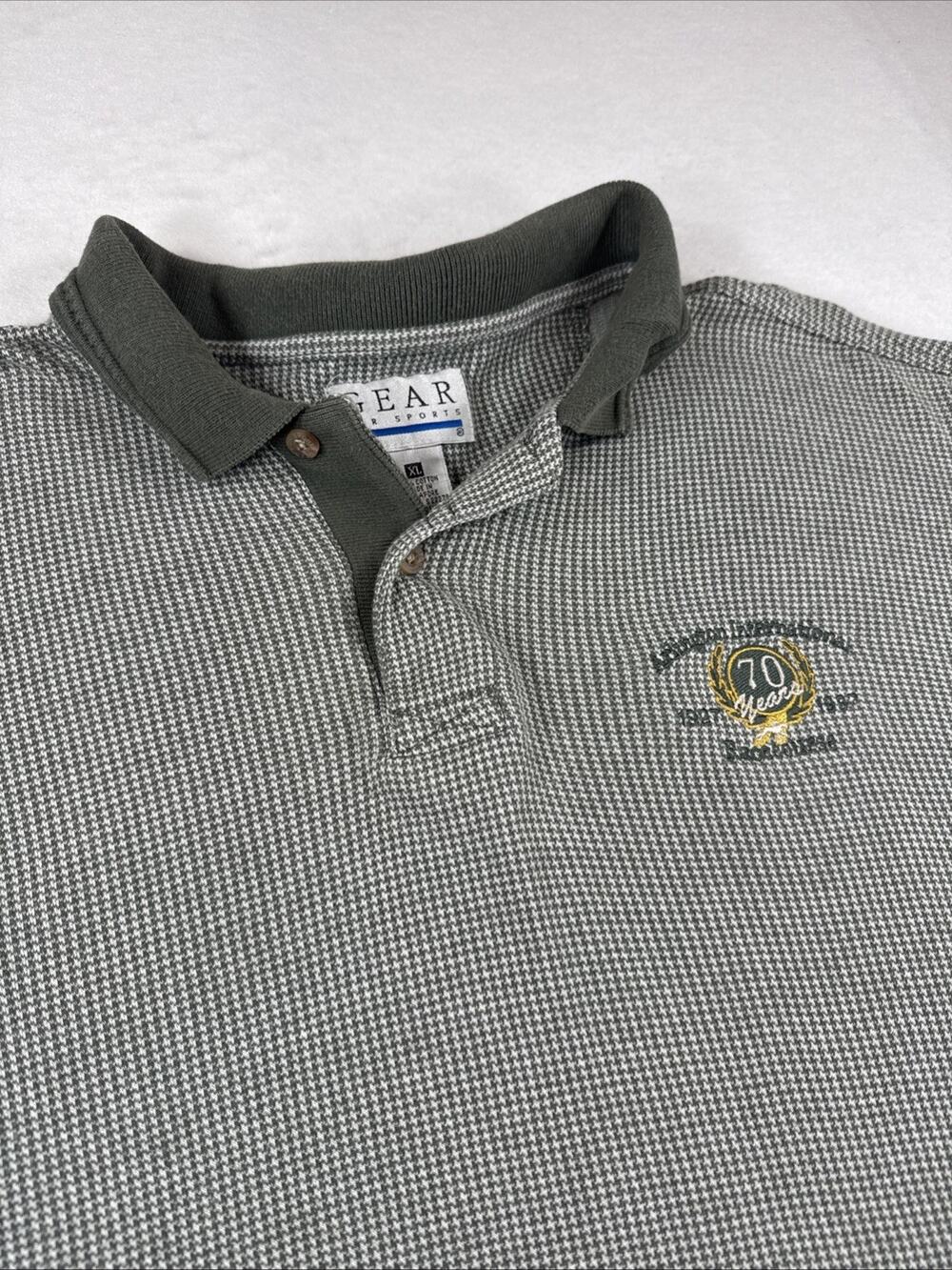 Vintage Arlington Racecourse 70 Years Polo Shirt Mens XL Gear For Sports 1997